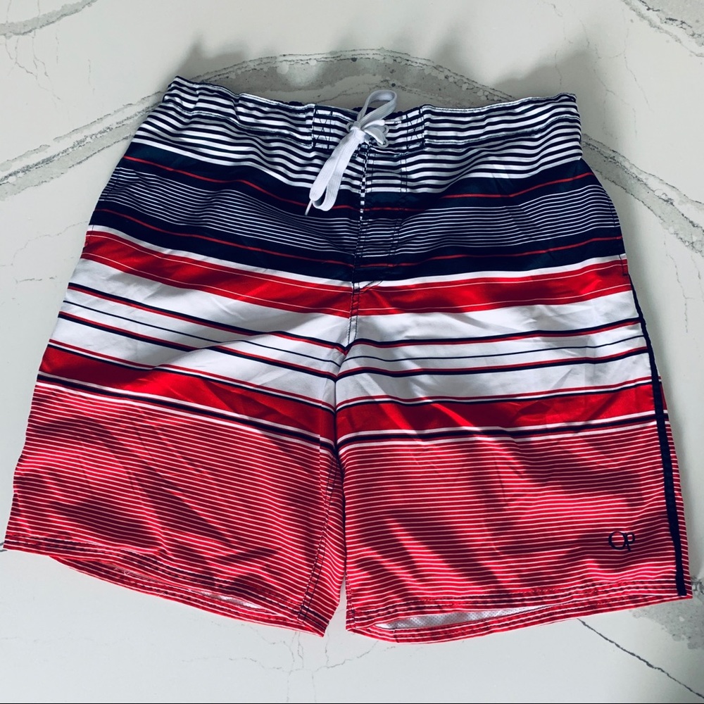 OP Striped Swim Trunks w/Pockets XL 40-42